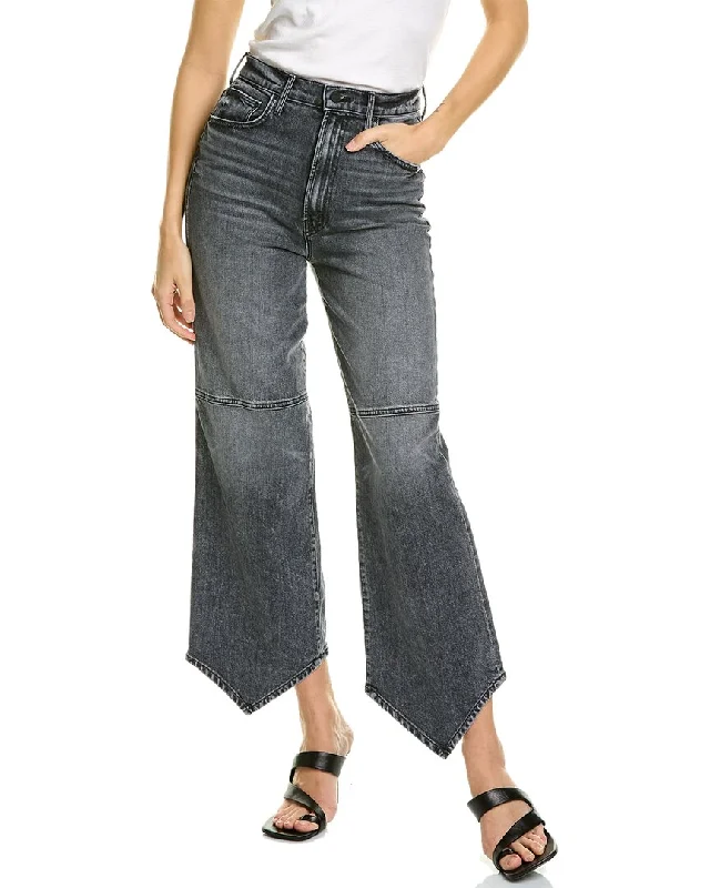 Mother The Dagger Flood Midnights With Molly Straight Leg Jean Stylish Paperbag Waist Denim