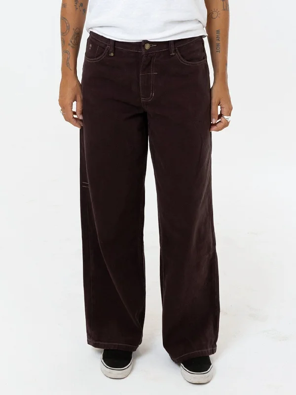 Billie Low Jean - Chocolate Plum Casual High-Waisted Bootcut Jeans