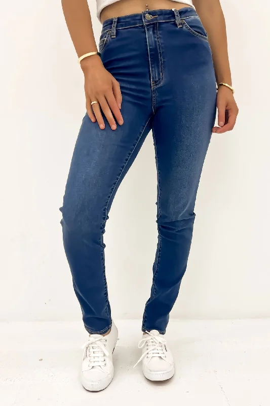 Classic High Slim Jean True Indigo Chic Faded Blue Jeans