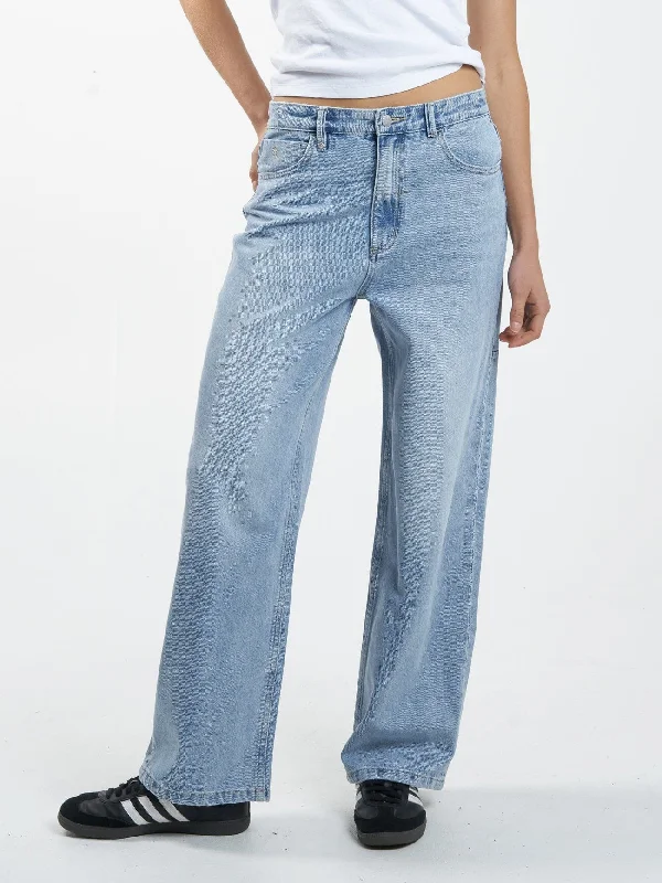 Tony Jean - Endless Blue Trendy Acid Wash Skinny Jeans