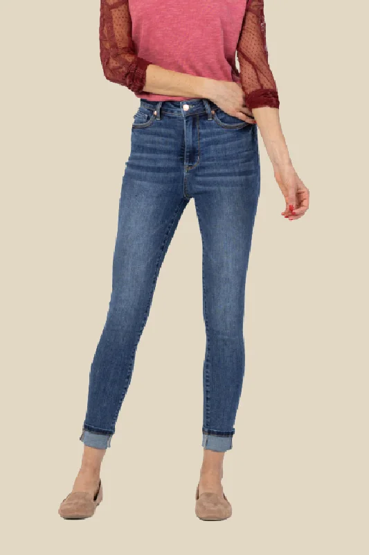 Tummy Control Skinny Jean Casual Bootcut Ripped Jeans