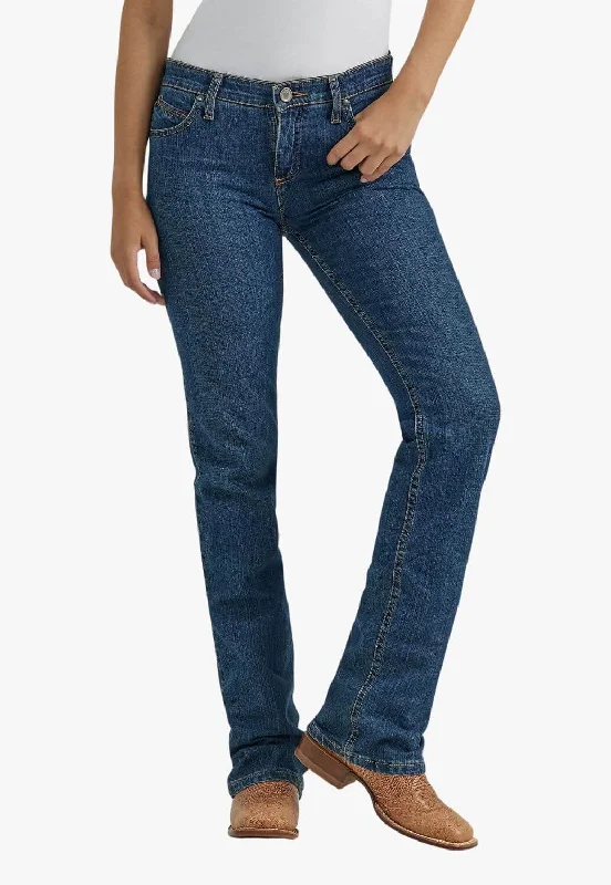 Wrangler Womens Q Baby Ultimate Riding Jean WRQ20TB Fashionable Distressed Jeans