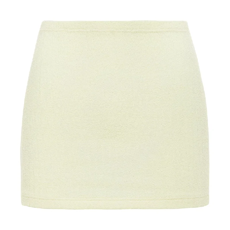 Buttercream Rib Micro Skirt linen skirt breathable