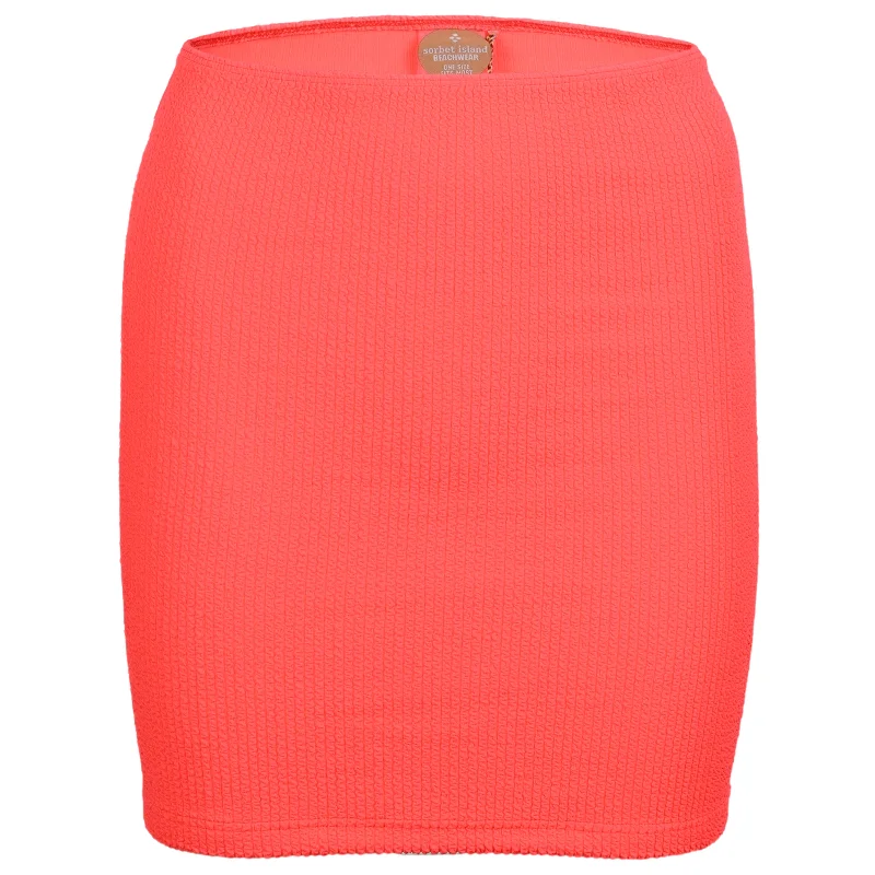 Coral Skirt Strawberry linen skirt breathable