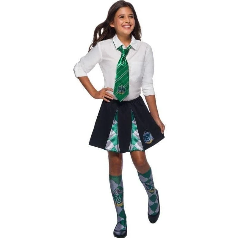 Harry Potter Slytherin Girls Skirt pleated skirt texture