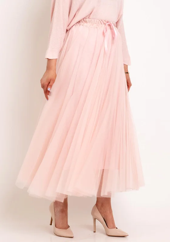 Serafina Collection One Size Tulle Midi Skirt, Pink corduroy skirt cozy