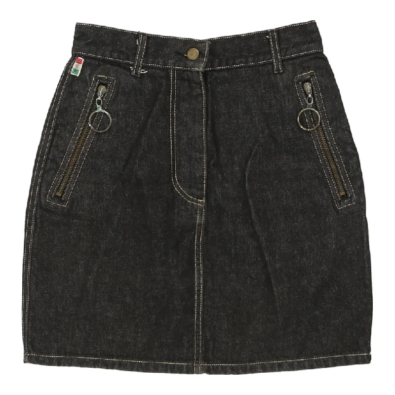 Moschino Denim Skirt - 25W UK 6 Black Cotton lightweight skirt design